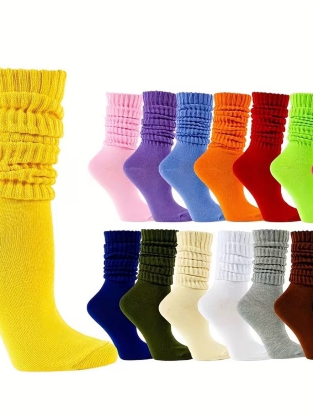 Slouchy Cozy Socks - Yellow